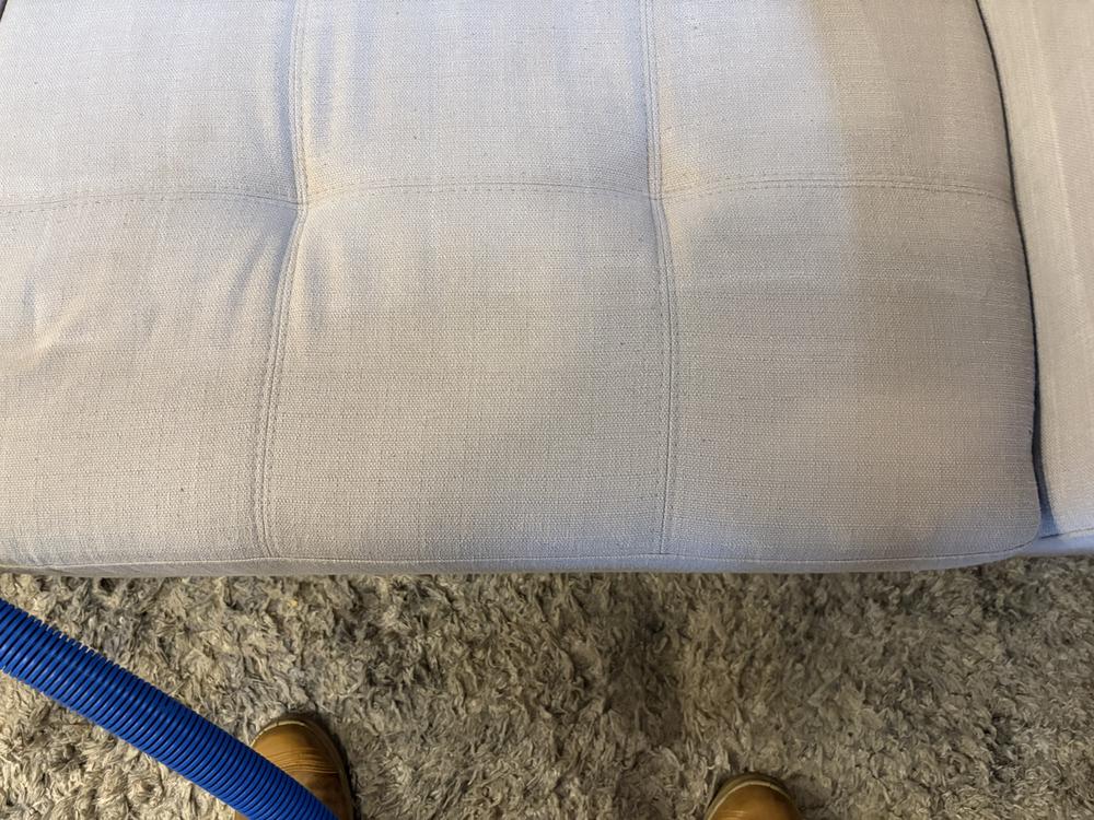 During photo from the upholstery cleaning job in Ocean Reef.