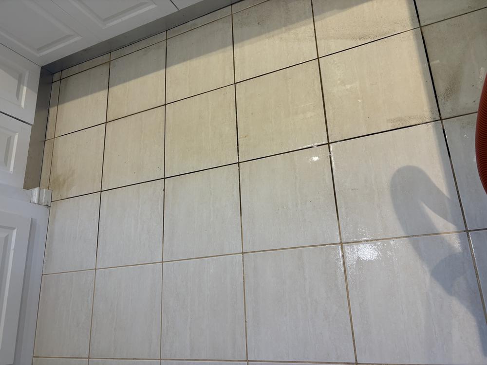 Before photo of the tile cleaning job in Scarborough.